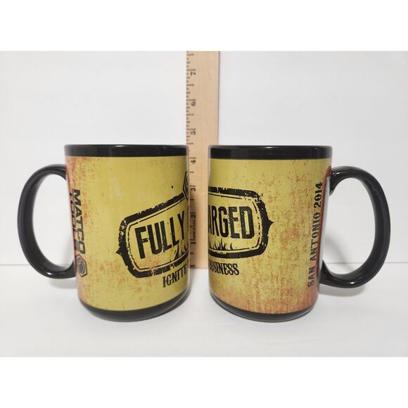 Matco Tools Fully Charged San Antonio 2014 Coffee Cups Mugs Set Of 2 Multicolor - Picture 5 of 8